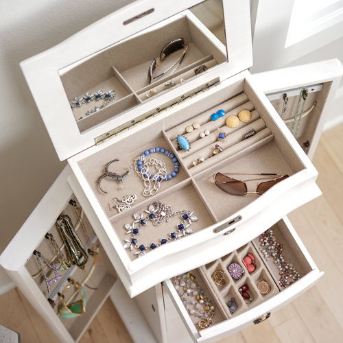 Alcott Hill® Argueta 15.5'' Wide Freestanding Jewelry Armoire with